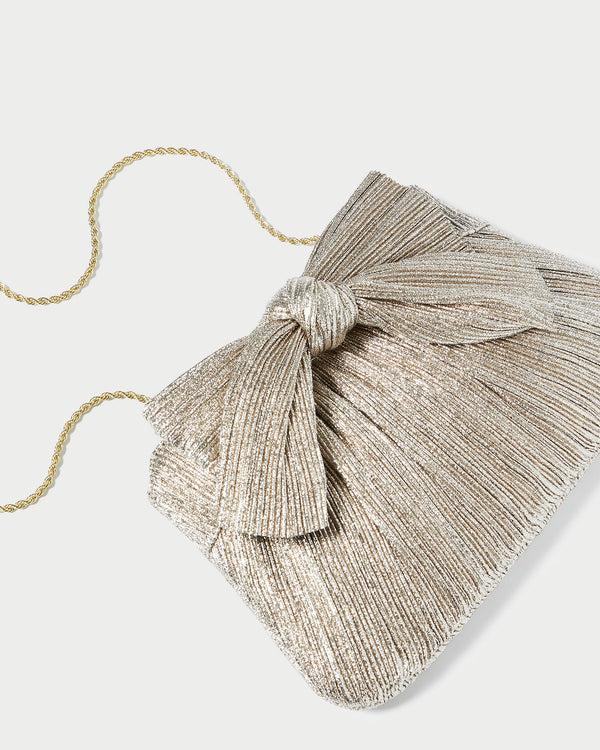 Loeffler Randall Rayne Champagne Bow Clutch