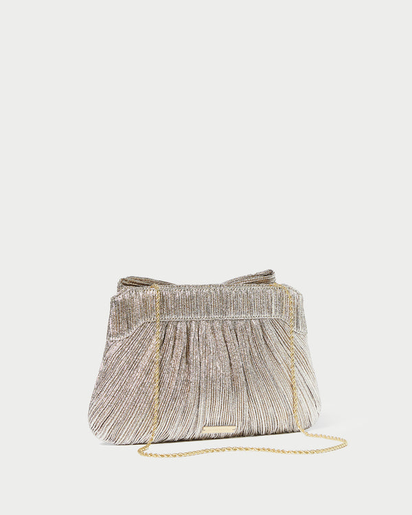 Loeffler Randall Rayne Champagne Bow Clutch