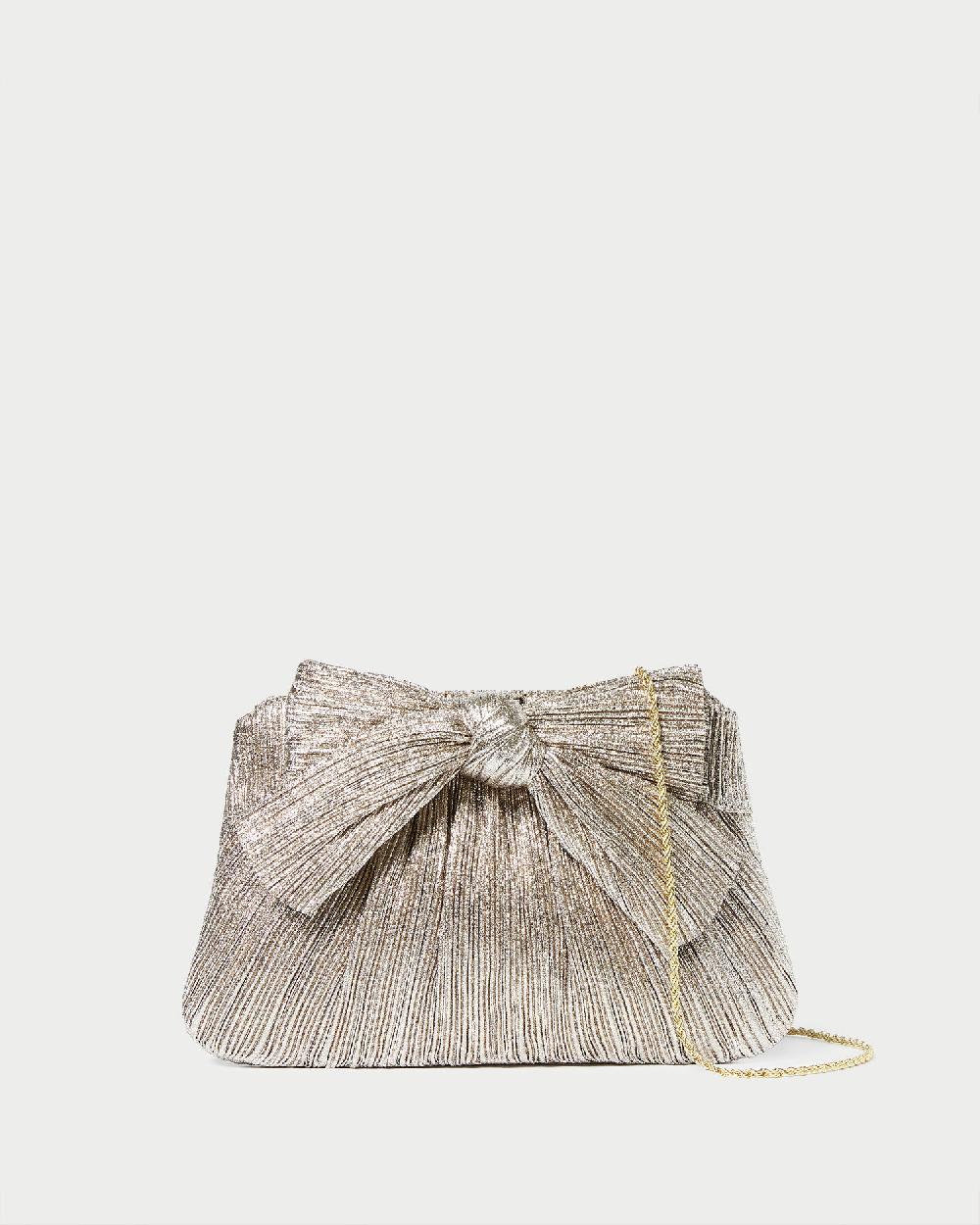 loeffler randall Rayne Champagne Bow Clutch
