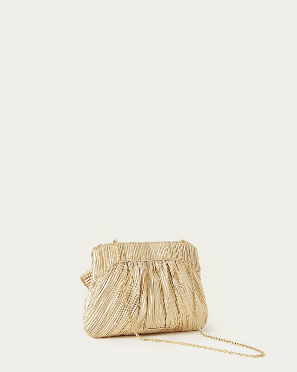 Loeffler Randall Rayne Gold Bow Clutch