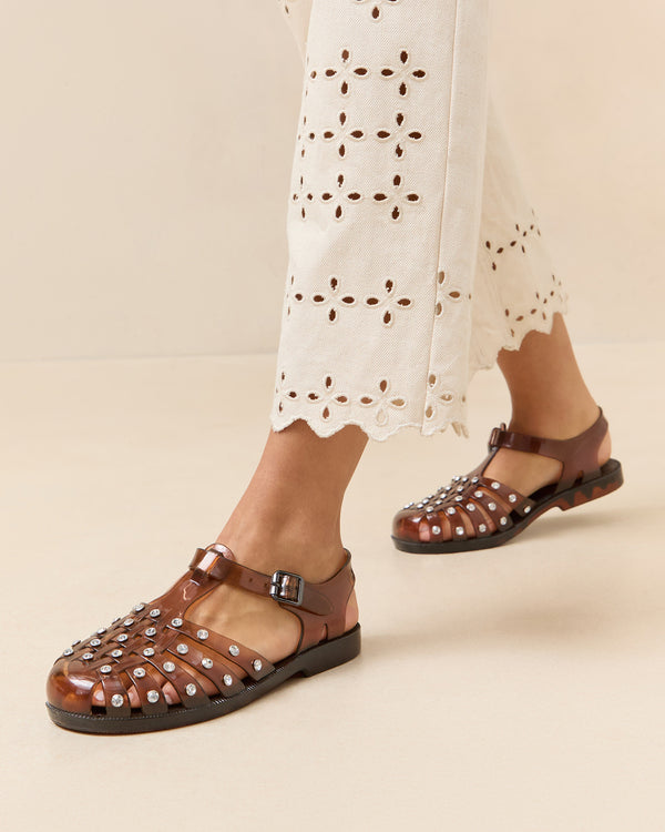 Loeffler Randall Rhys Brown Jelly Sandal