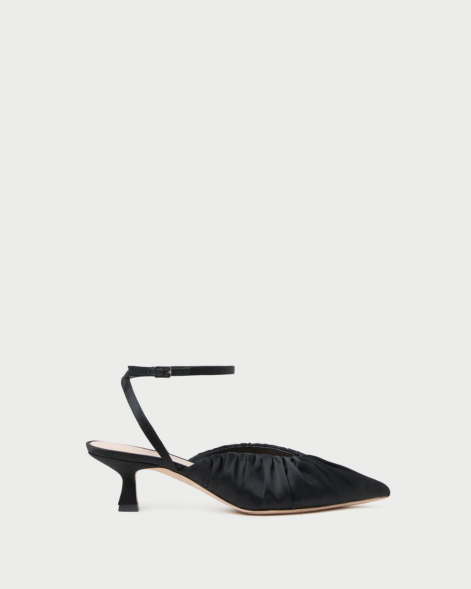 loeffler randall Rio Black Satin Kitten Heel