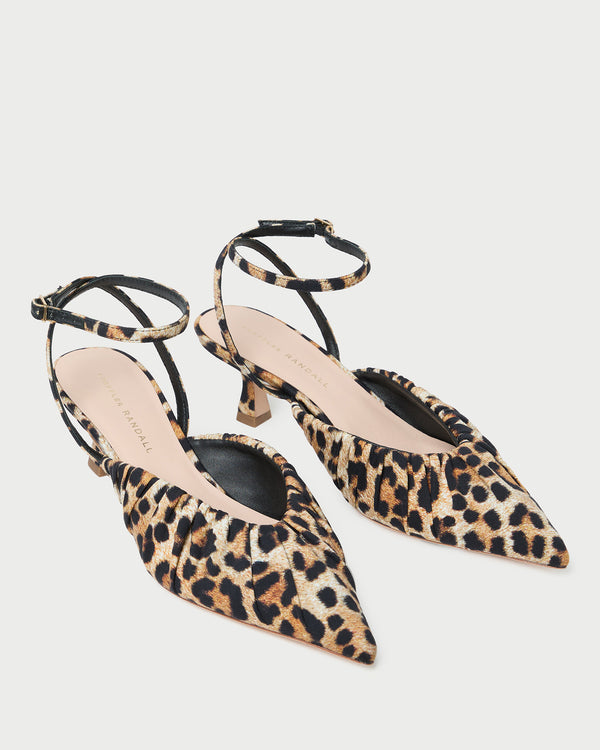 Loeffler Randall Rio Leopard Jersey Kitten Heel