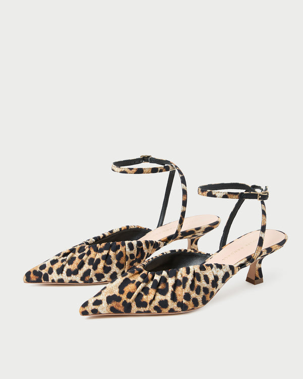 Loeffler Randall Rio Leopard Jersey Kitten Heel