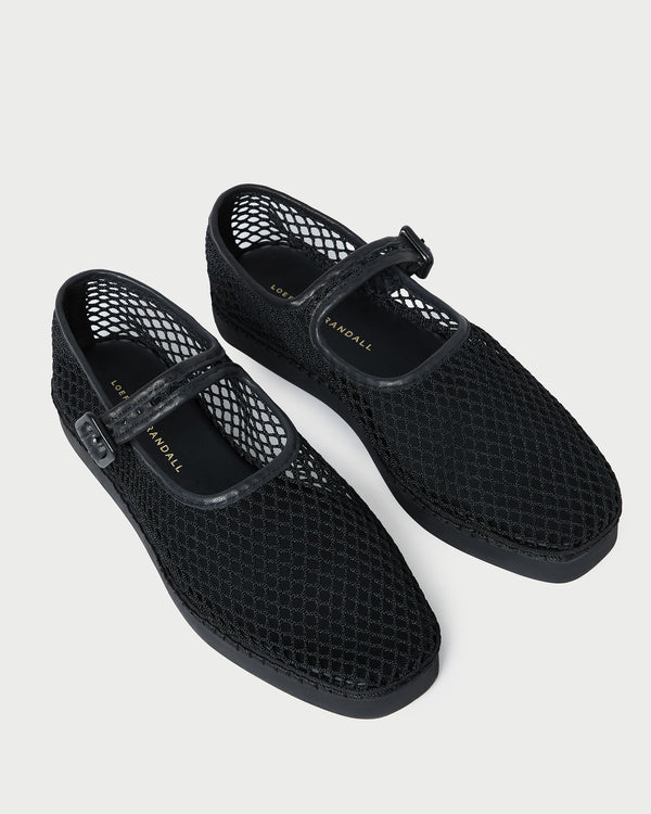 Loeffler Randall Rita Black Netted Mary Jane