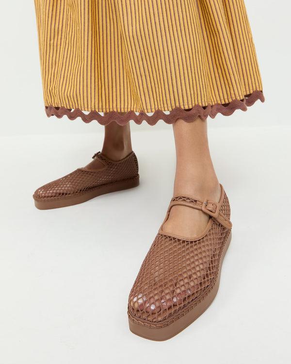 Loeffler Randall Rita Brown Netted Mary Jane