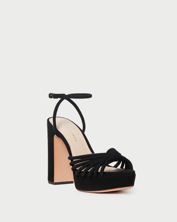 Loeffler Randall Rivka Black Suede Platform Sandal
