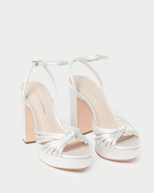 Loeffler Randall Rivka Cream Knot Platform Sandal