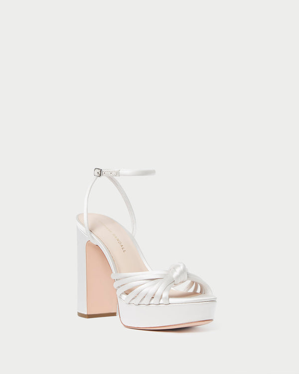 Loeffler Randall Rivka Cream Knot Platform Sandal