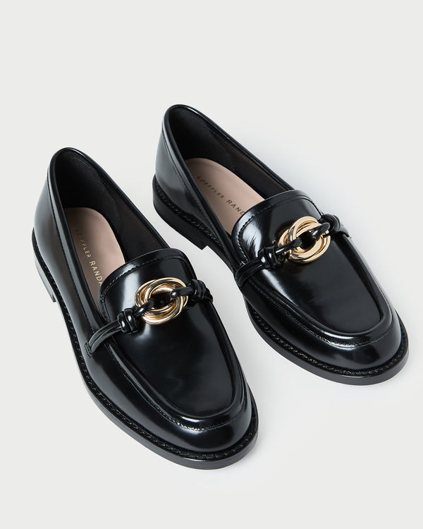 Loeffler Randall Roma Black Leather Loafer