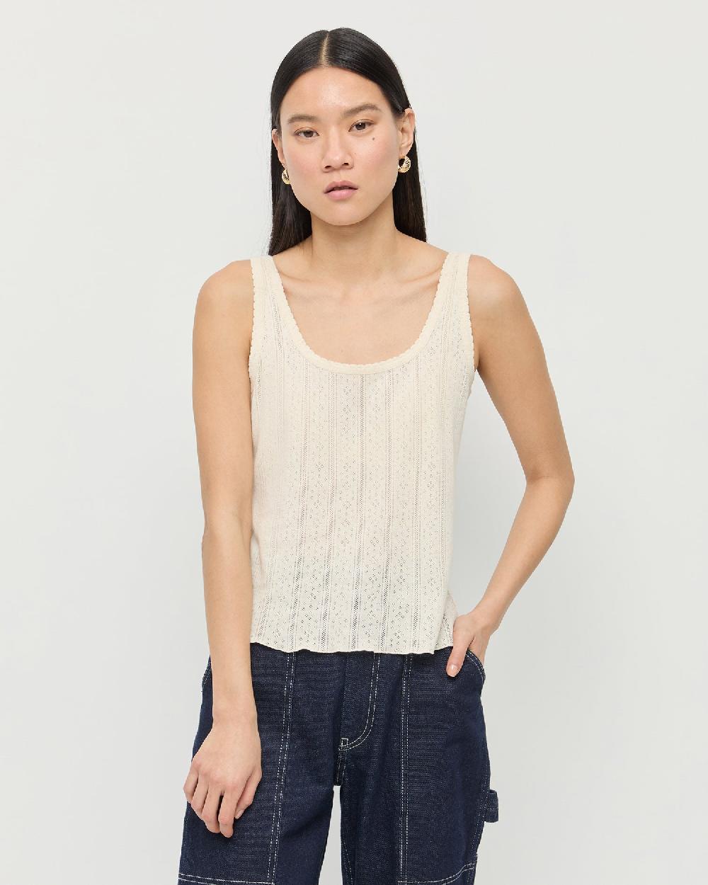 loeffler randall Rylee Pointelle Tank Top