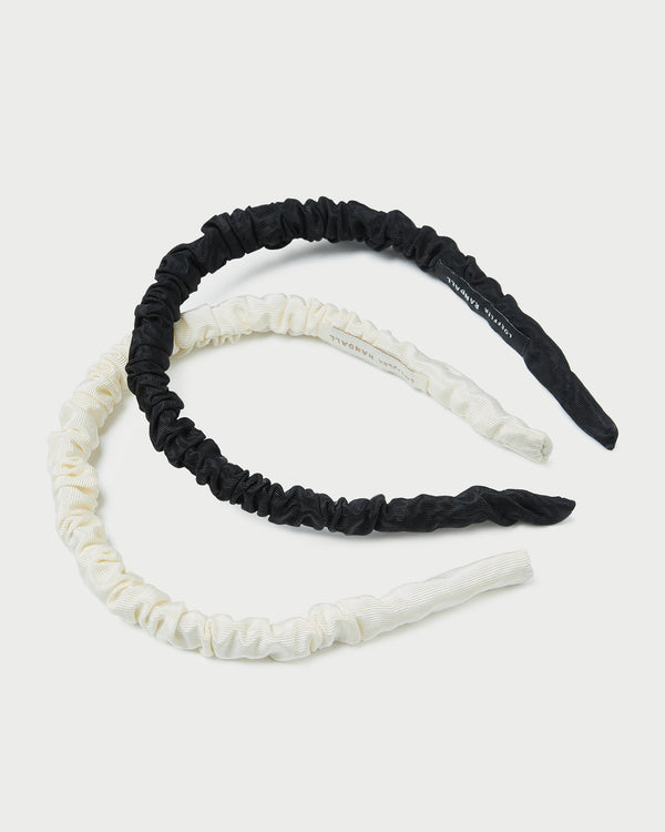 Loeffler Randall Sabine Black/Cream Headband Set