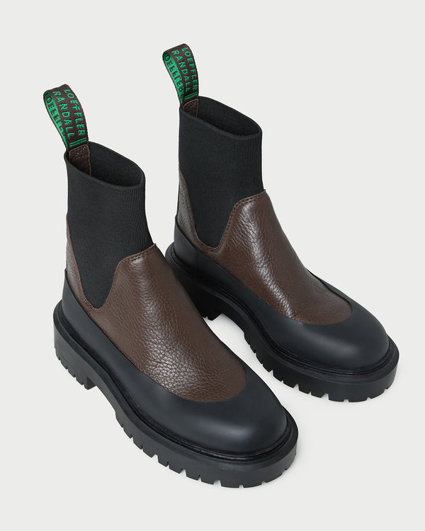 Loeffler Randall Suri Brown Leather Lug Boot