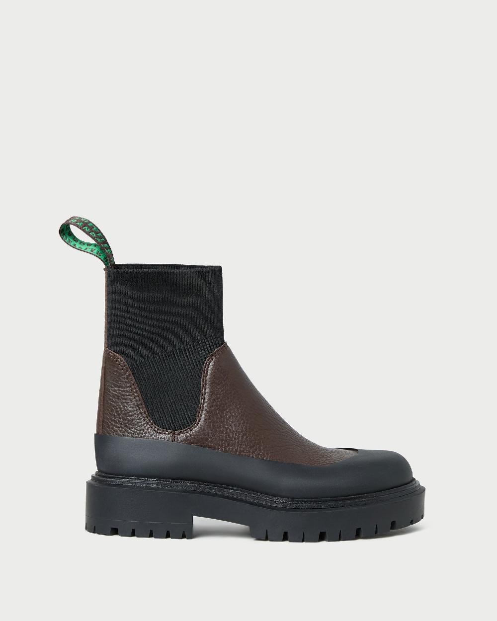 loeffler randall Suri Brown Leather Lug Boot