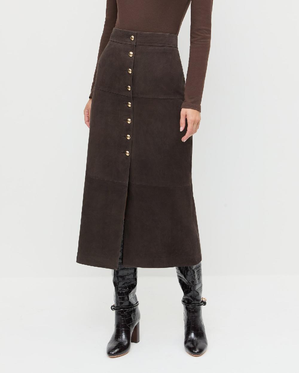 loeffler randall Tansy Suede Skirt