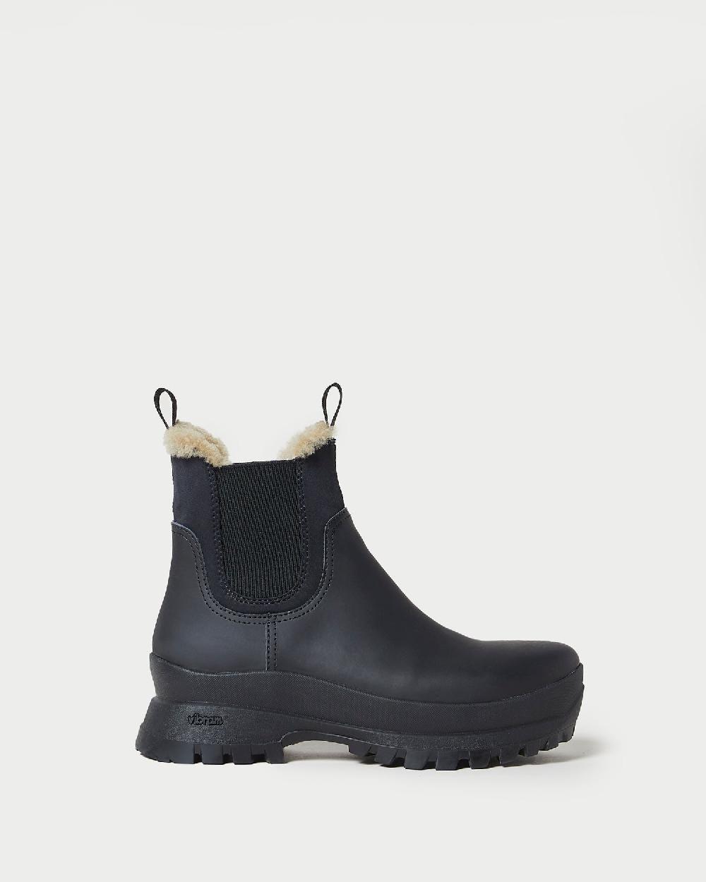 loeffler randall Tara Black Shearling−Lined Boot