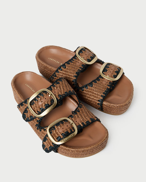 Loeffler Randall Theo Brown Two−Band Sandal