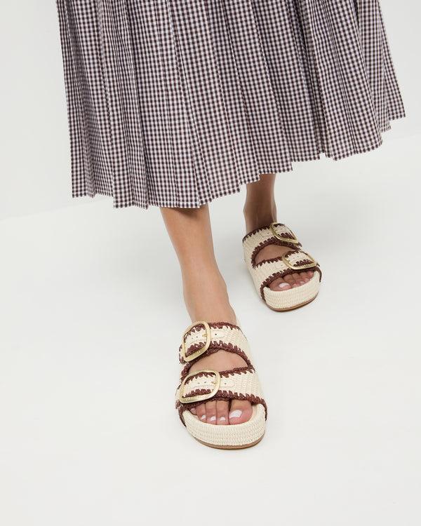 Loeffler Randall Theo Cream Two−Band Sandal