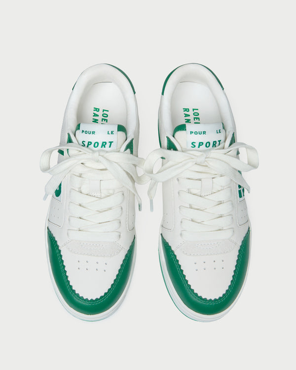 Loeffler Randall Topspin Cream/Green Court Sneaker