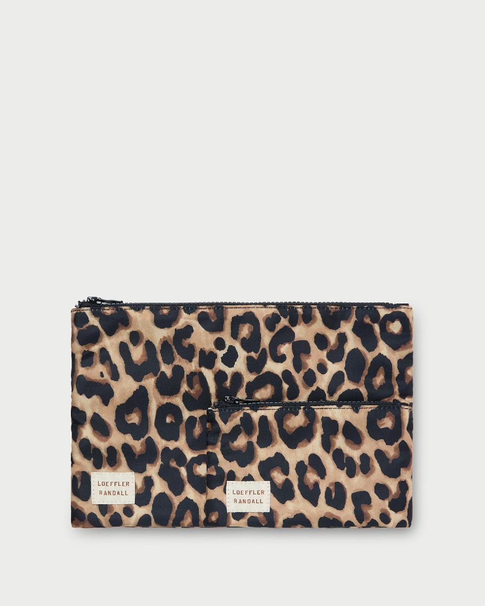 loeffler randall Tracy Leopard Pouch Set