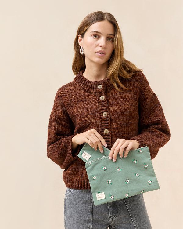 Loeffler Randall Tracy Sage Floral Pouch Set