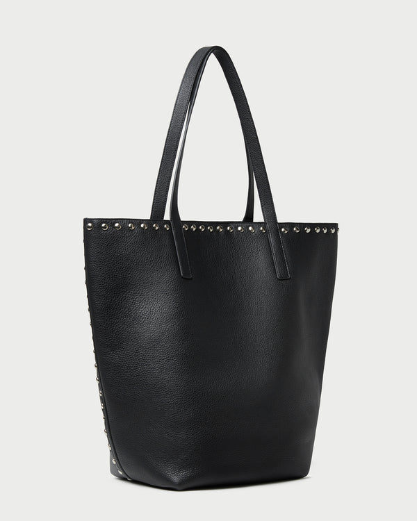 Loeffler Randall Walker Black/Silver Leather Tote
