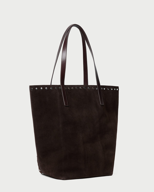 Loeffler Randall Walker Brown/Silver Suede Tote