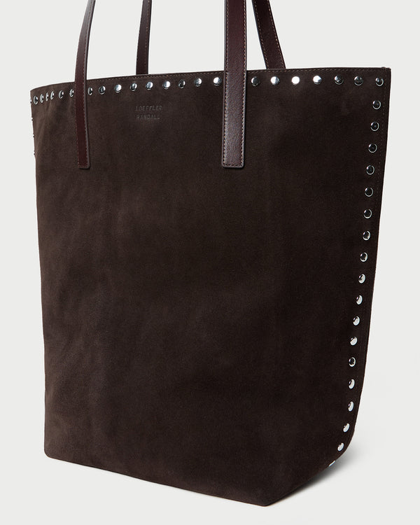 Loeffler Randall Walker Brown/Silver Suede Tote
