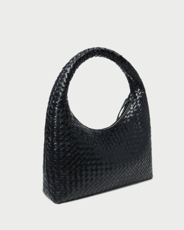 Loeffler Randall Willow Black Woven Hobo Bag