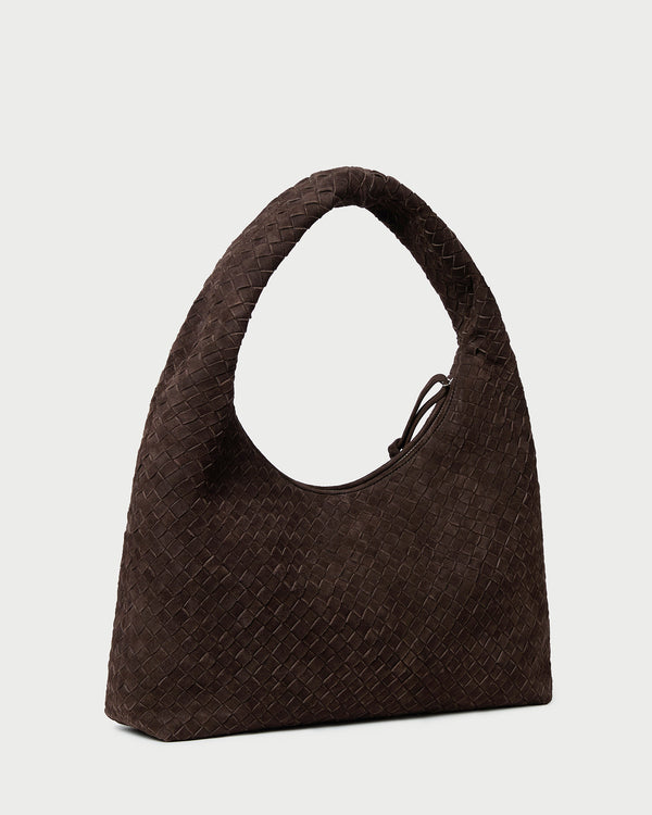Loeffler Randall Willow Brown Suede Hobo Bag