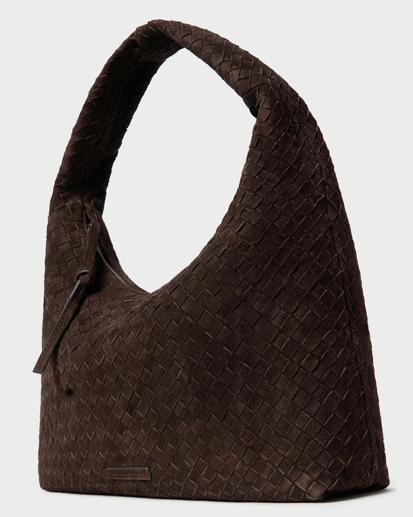 Loeffler Randall Willow Brown Suede Hobo Bag