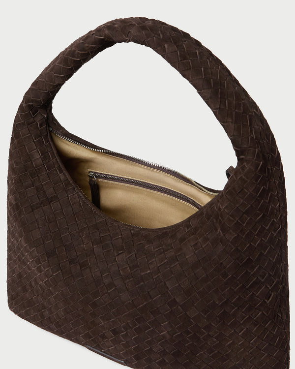 Loeffler Randall Willow Brown Suede Hobo Bag