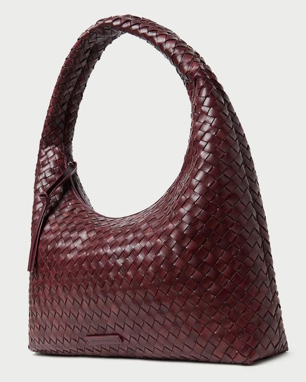 Loeffler Randall Willow Maroon Woven Hobo Bag