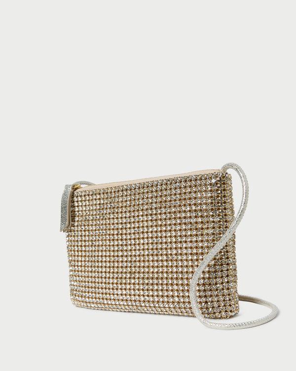 Loeffler Randall Yasmine Gold Diamanté Crossbody