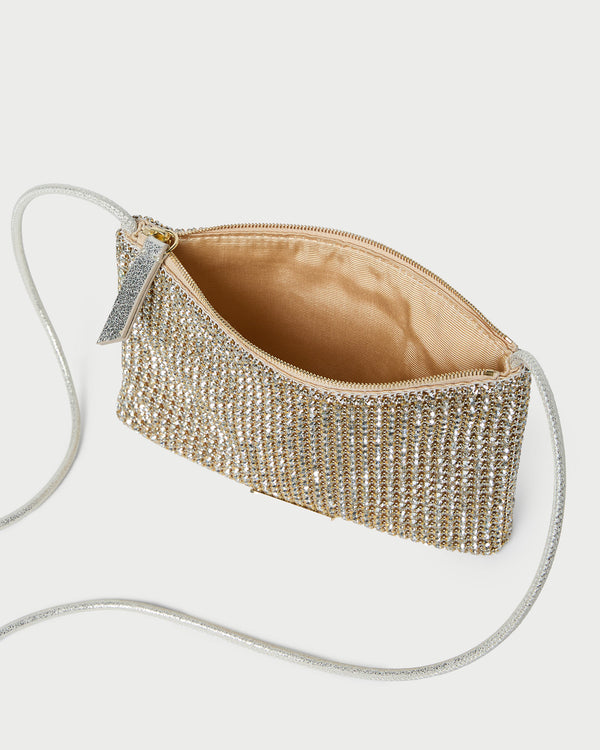 Loeffler Randall Yasmine Gold Diamanté Crossbody