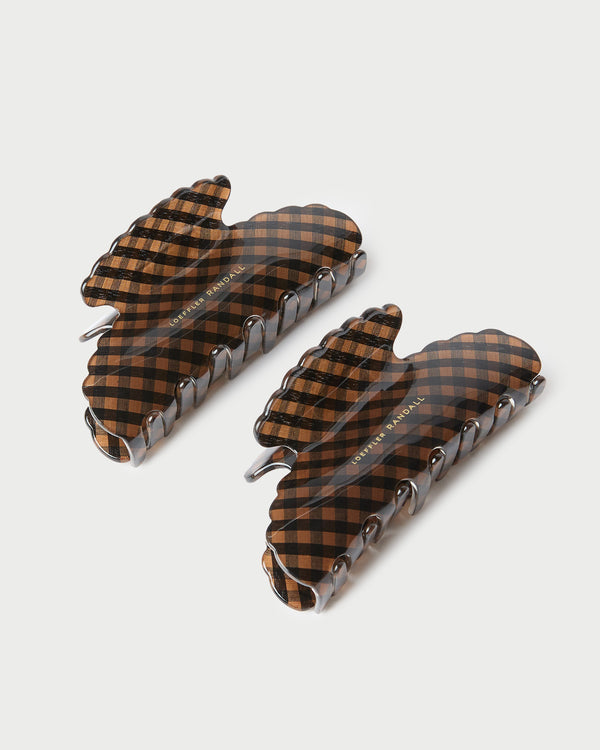 Loeffler Randall Yuri Brown/Black Hair Clip Set