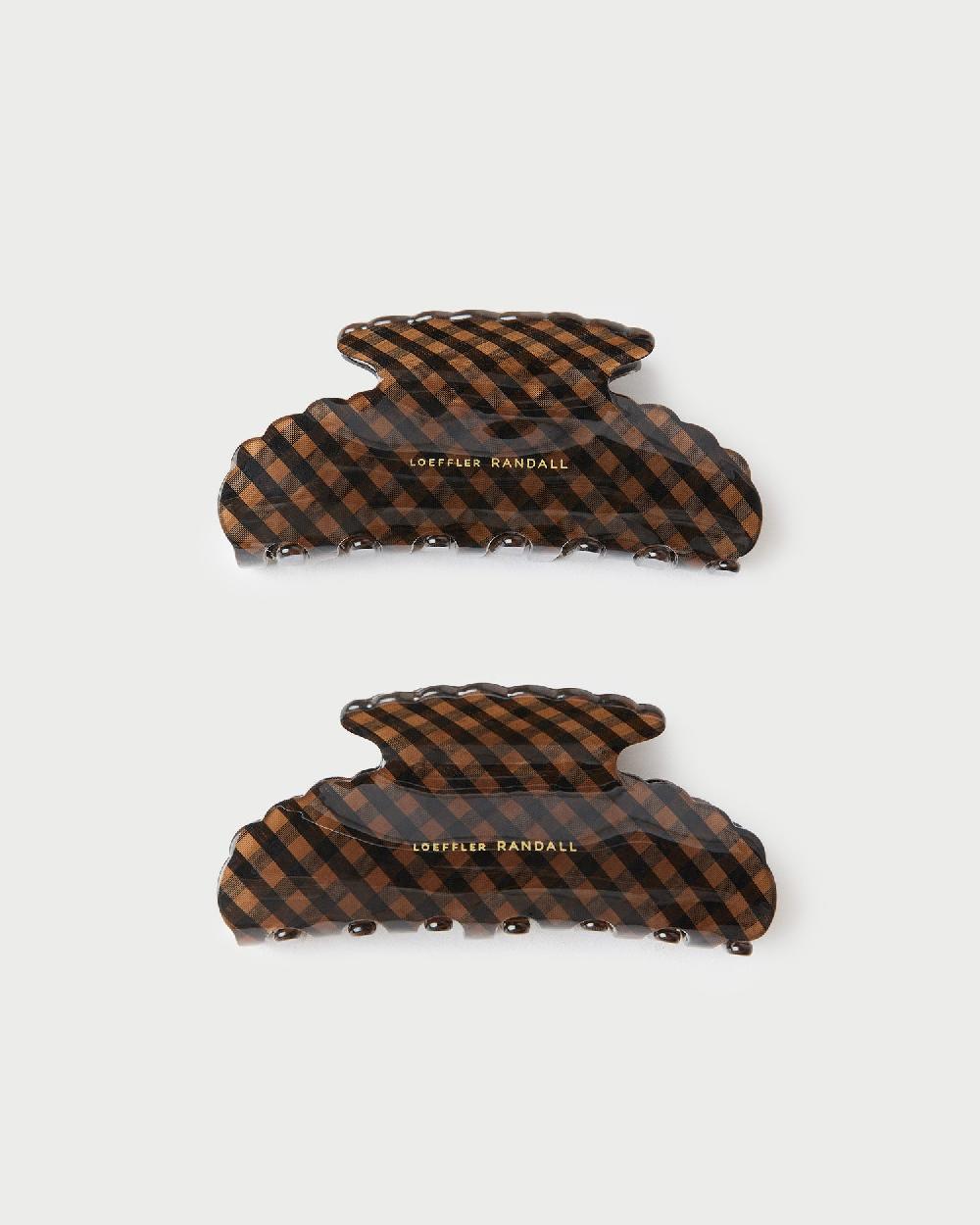 loeffler randall Yuri Brown/Black Hair Clip Set