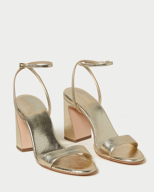 Loeffler Randall Malia Champagne Curved−Heel Sandal