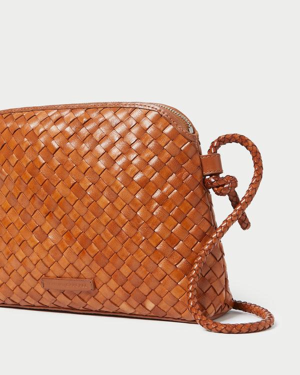 Loeffler Randall Mallory Timber Woven Leather Crossbody