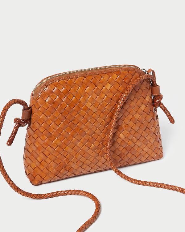 Loeffler Randall Mallory Timber Woven Leather Crossbody