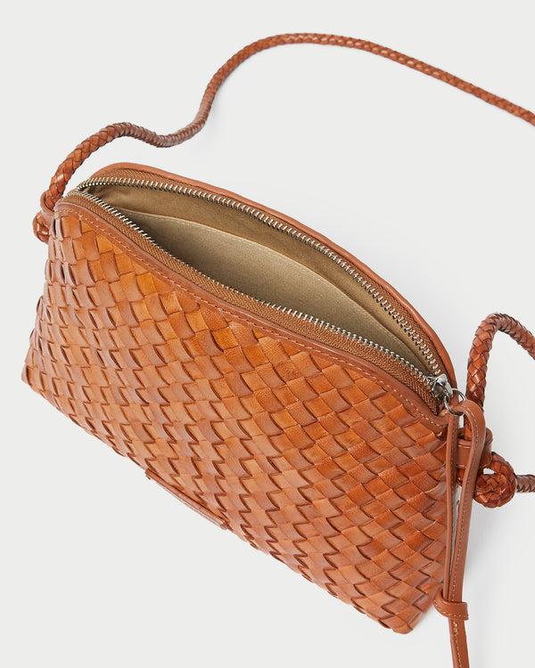 Loeffler Randall Mallory Timber Woven Leather Crossbody