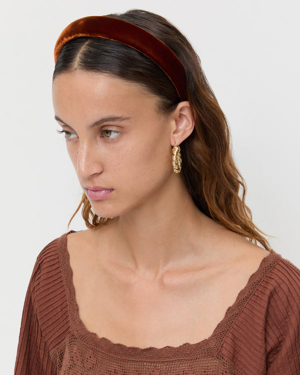 Loeffler Randall Marina Sienna Velvet Puffy Headband