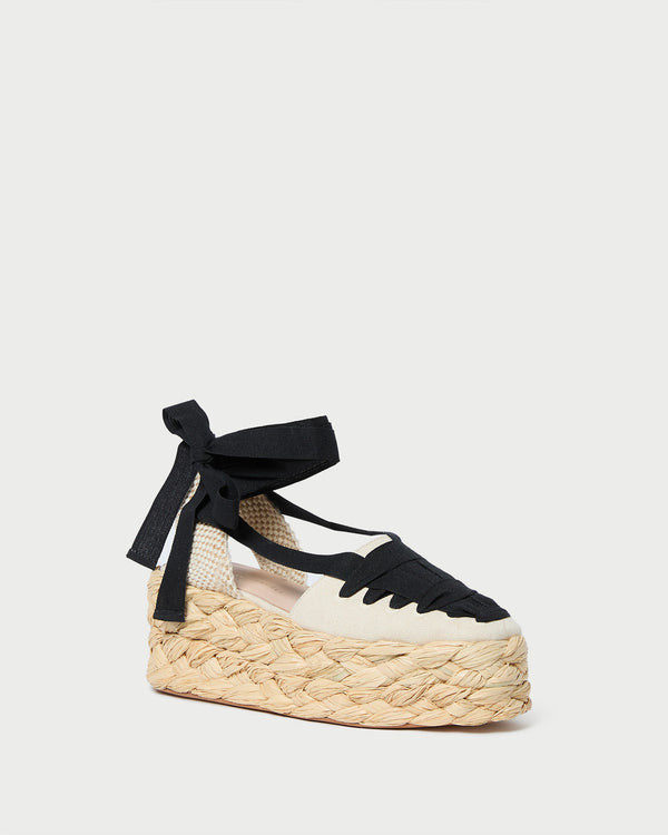 Loeffler Randall Mason Natural/Black Platform Espadrille