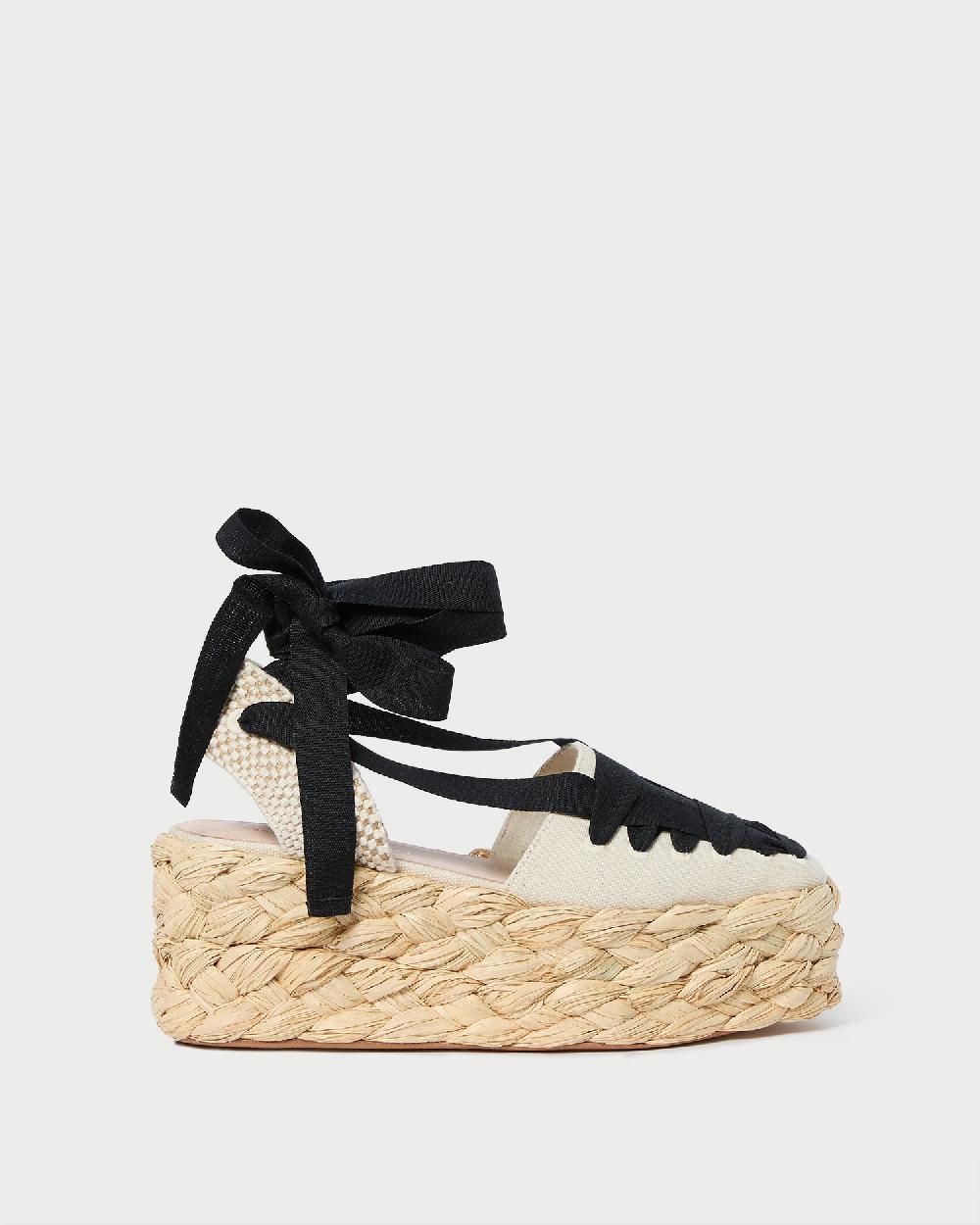 loeffler randall Mason Natural/Black Platform Espadrille