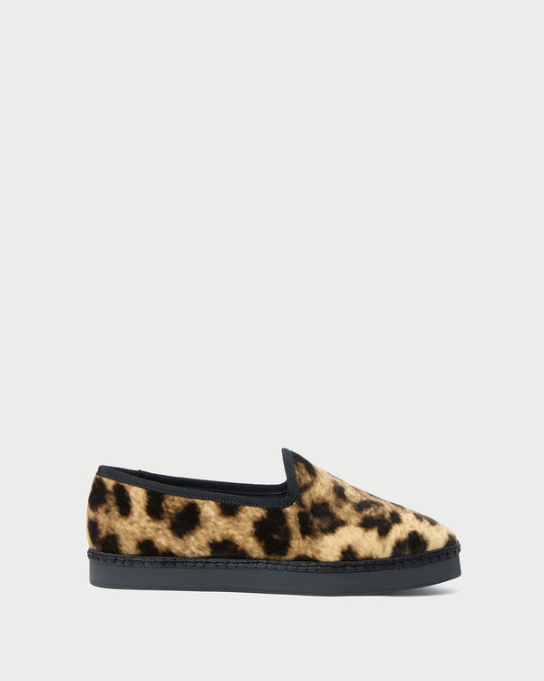 Loeffler Randall Mattie Leopard Velvet Slip−On Sneaker