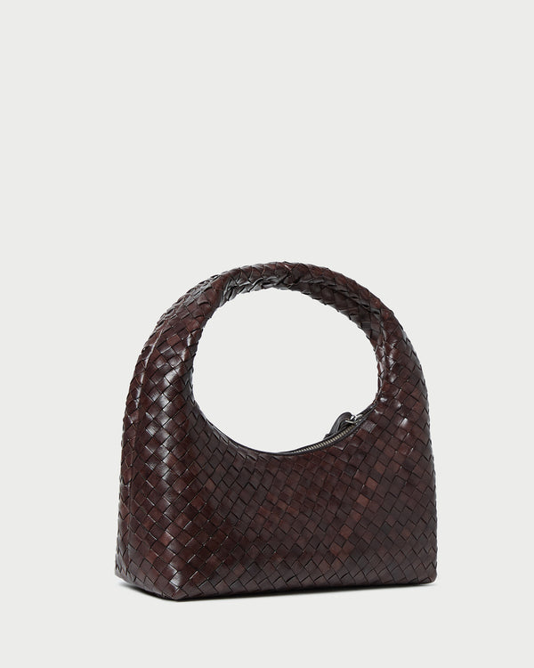Loeffler Randall Mercer Chocolate Woven Shoulder Bag