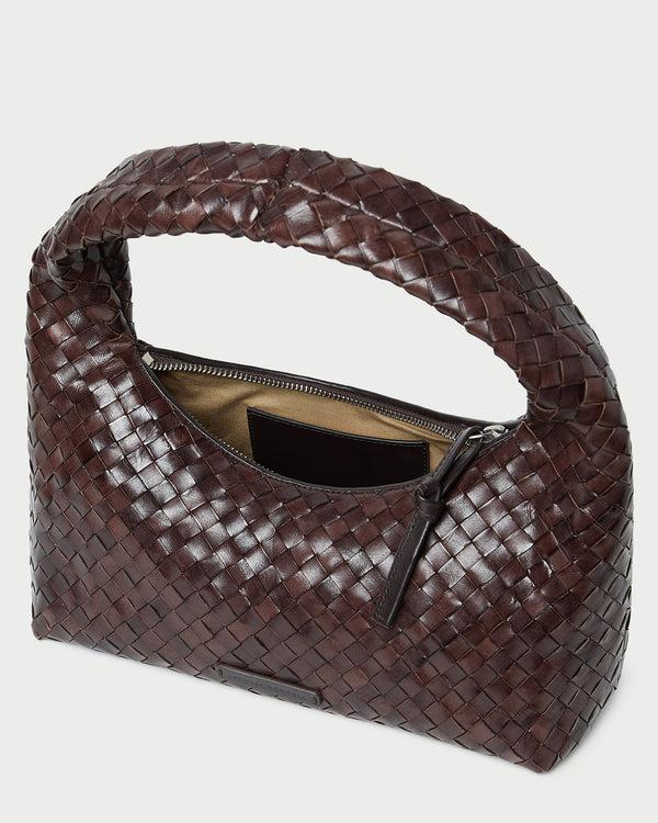 Loeffler Randall Mercer Chocolate Woven Shoulder Bag