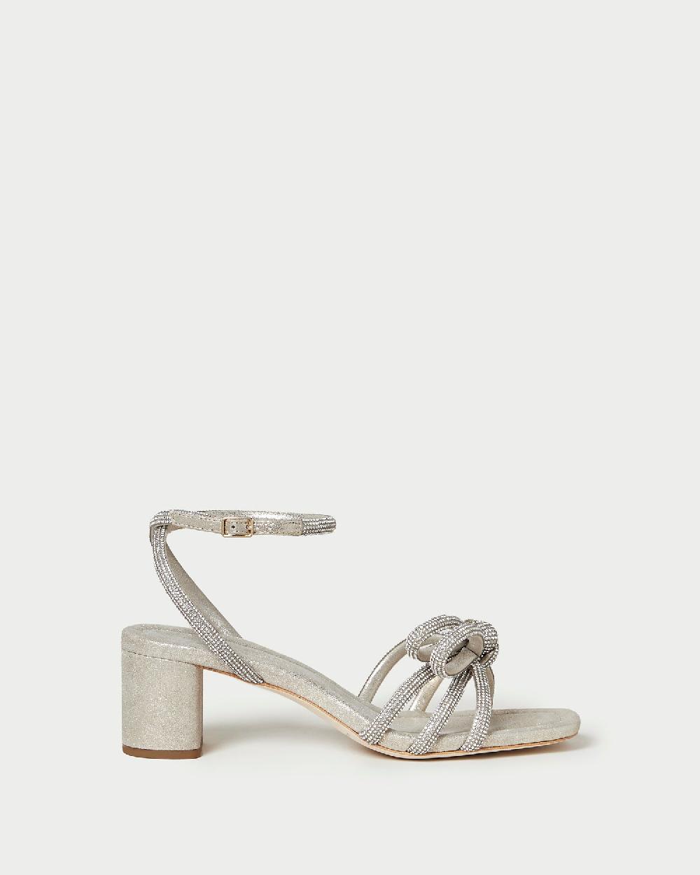 loeffler randall Mikel Cappuccino Bow Mid−Heel Sandal