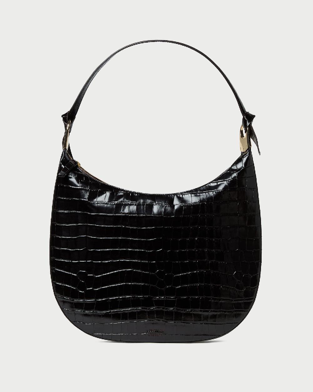 loeffler randall Morgan Crocodile Leather Shoulder Bag