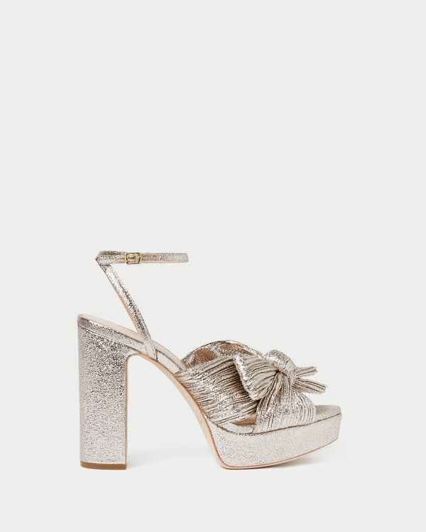 Loeffler Randall Natalia Champagne Platform Bow Heel